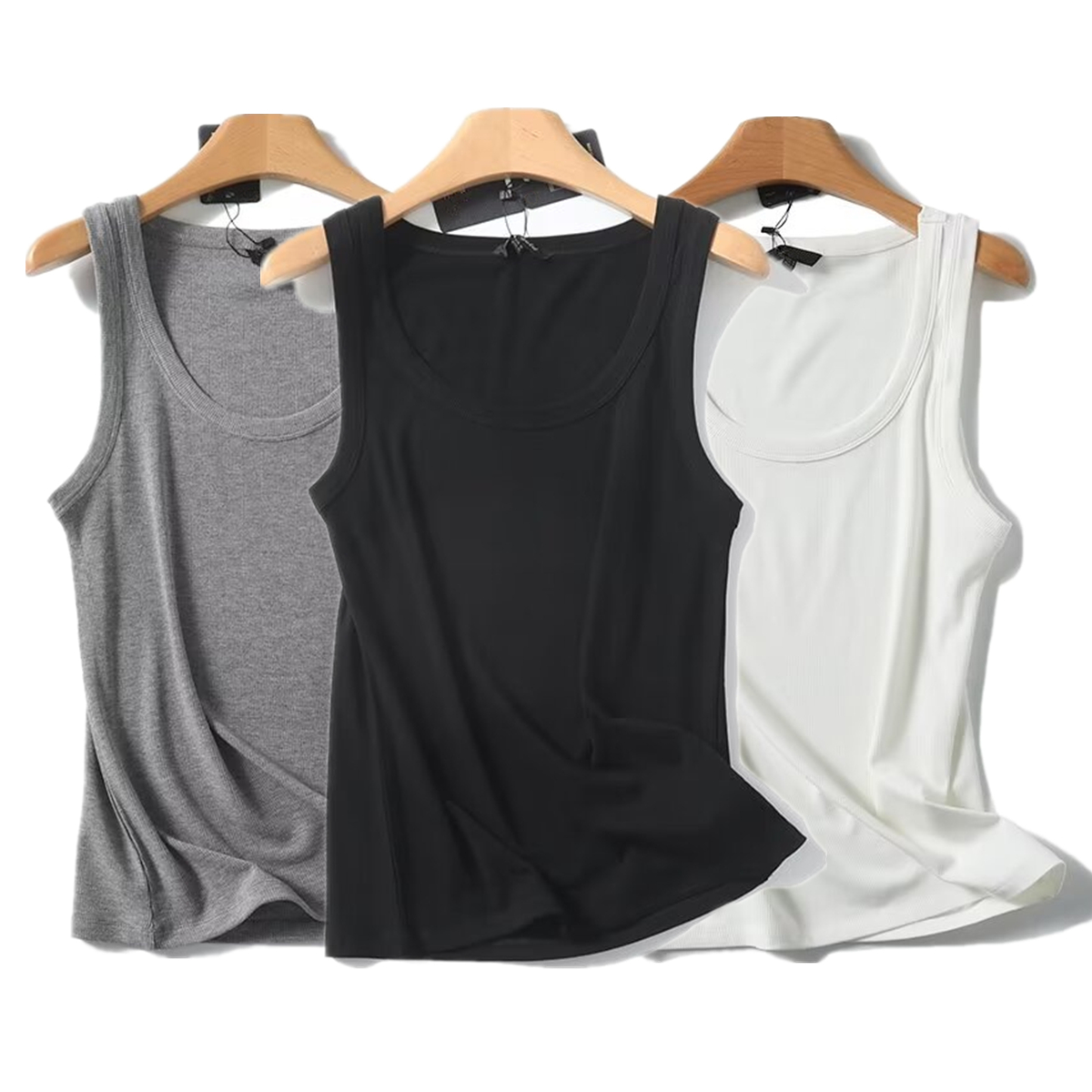 Tank Top Ribbed - Maxdutti-colete monocromático slim fit com nervuras