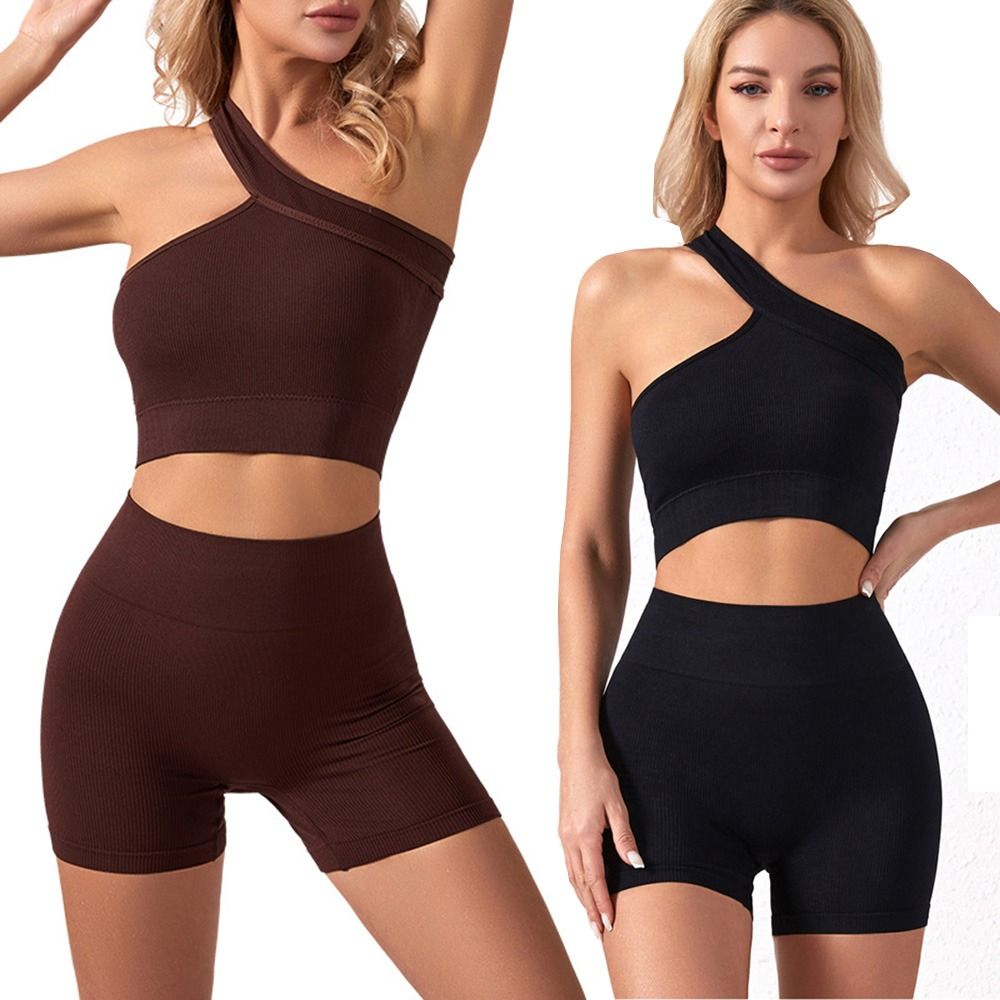 Tank Top Ribbed - Conjunto de 2 Peças Casual Sem