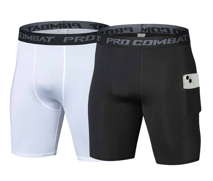 Compression Shorts Athletes - Shorts de Academia Masculinos com Bolsos,