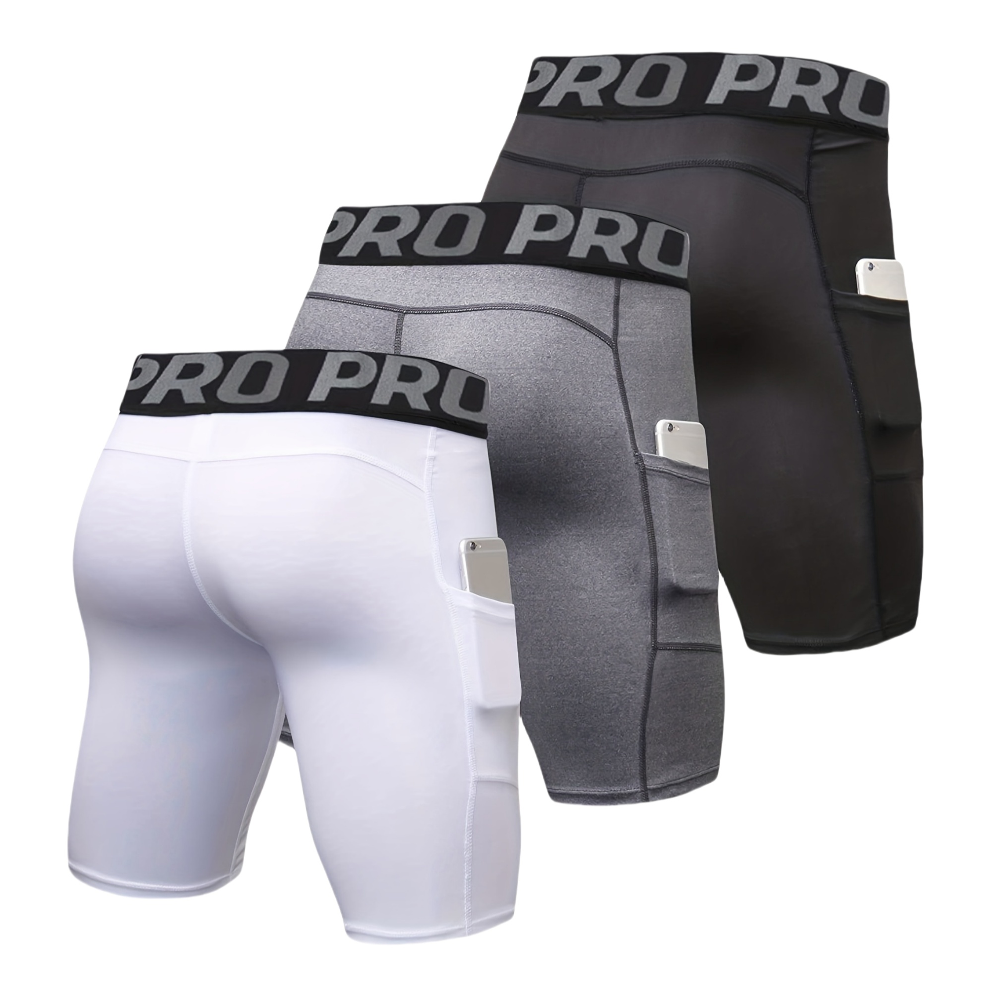 Pacote com 3 Calções de Compre - Compression Shorts Athletes avaliação e preço